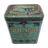 Ancienne boîte de bombons en fer blanc «le sucre des vosges»