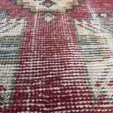 Vintage turkish pastel mini rug  98 x 45 cm