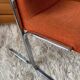 Fauteuil vintage en tweed orangé