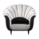 Armchair in gray velvet 50