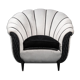 Fauteuil en velours gris 50