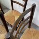 Set of 4 straw chairs from the 50s Dudouyt