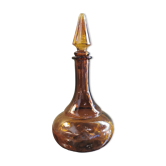 Vintage round amber carafe