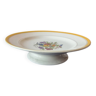 Plate on stand Boch Frères La Louvière. Belgium