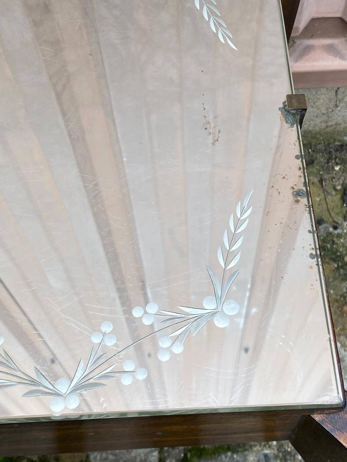 Louis XV solid wood mirrored coffee table