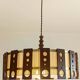 Suspension scandinave teck et tissu vers 1960