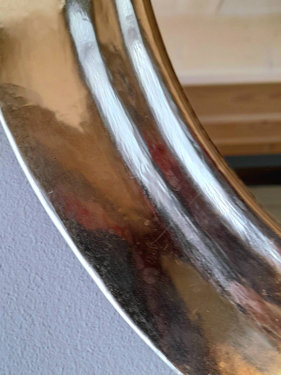 Round metal mirror, 39x39cm, 1970