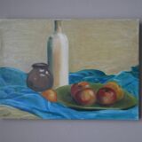 Contemporary acrylic painting on canvas still life countryside decoration