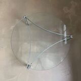 Solid steel and glass coffee table, 1960s