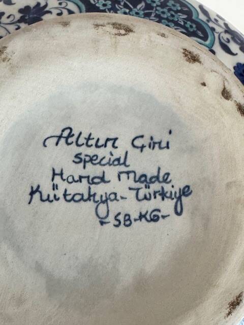 Vase céramique peint à la peint Izniz  Kutahya Turquie