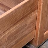 Vintage chest of drawers in solid raw wood from 1950