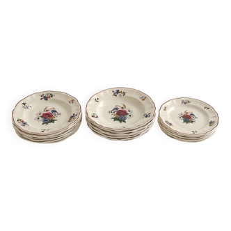 Sarreguemines Agreste model Pair of large serving dishes 33 cm Vi