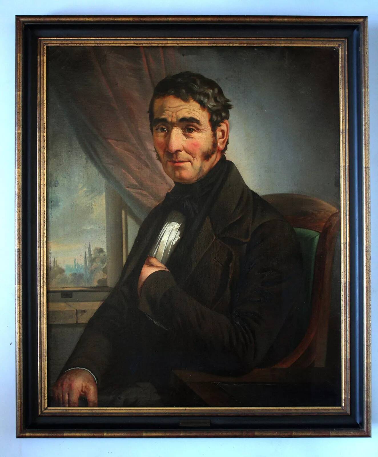 Biedermeier Portrait d'un gentilhomme