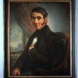 Biedermeier Portrait d'un gentilhomme