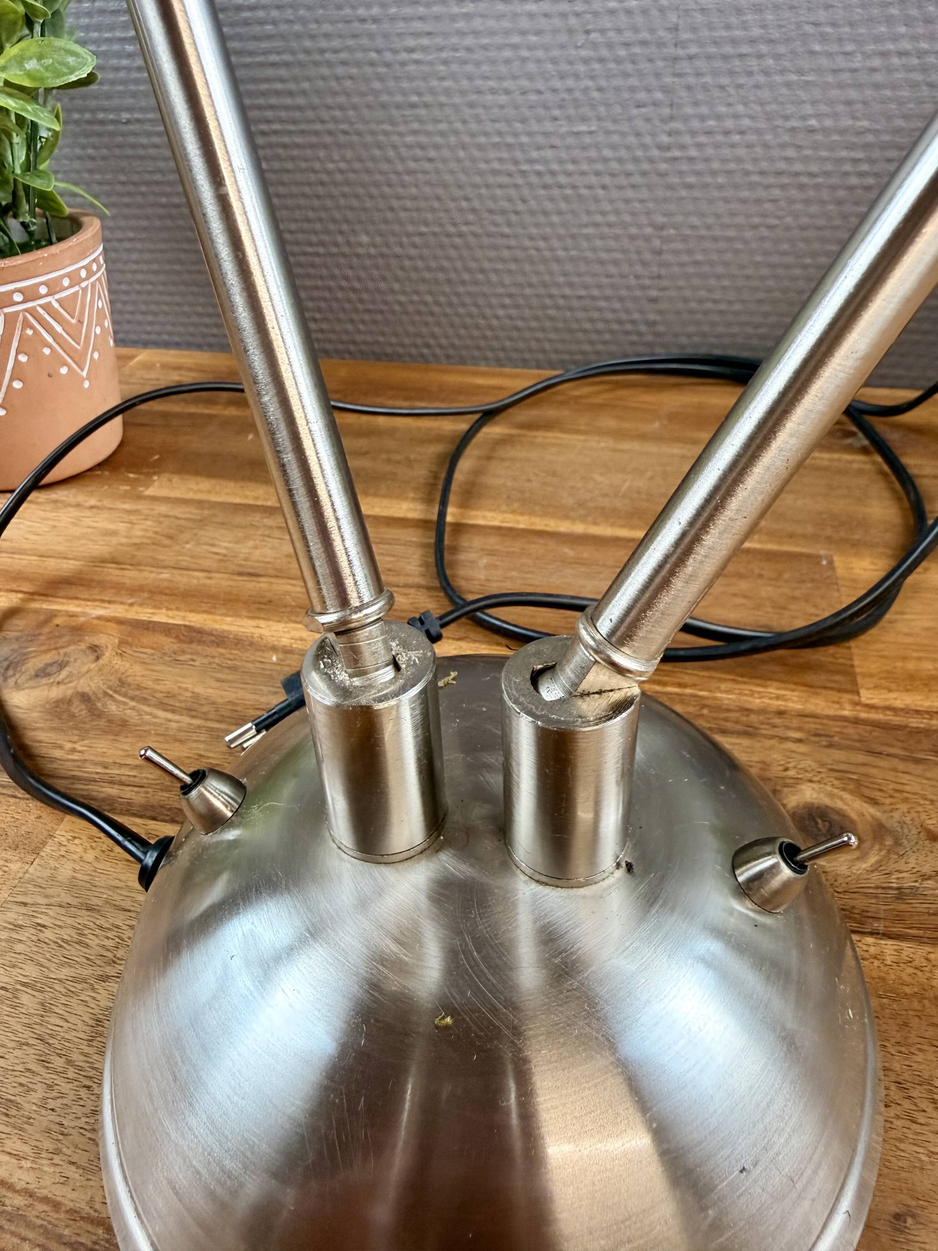 Double articulated lamp in industrial style – metal – 2 adjustable arms