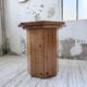Hexagonal console table guéridon Regain pine 1970
