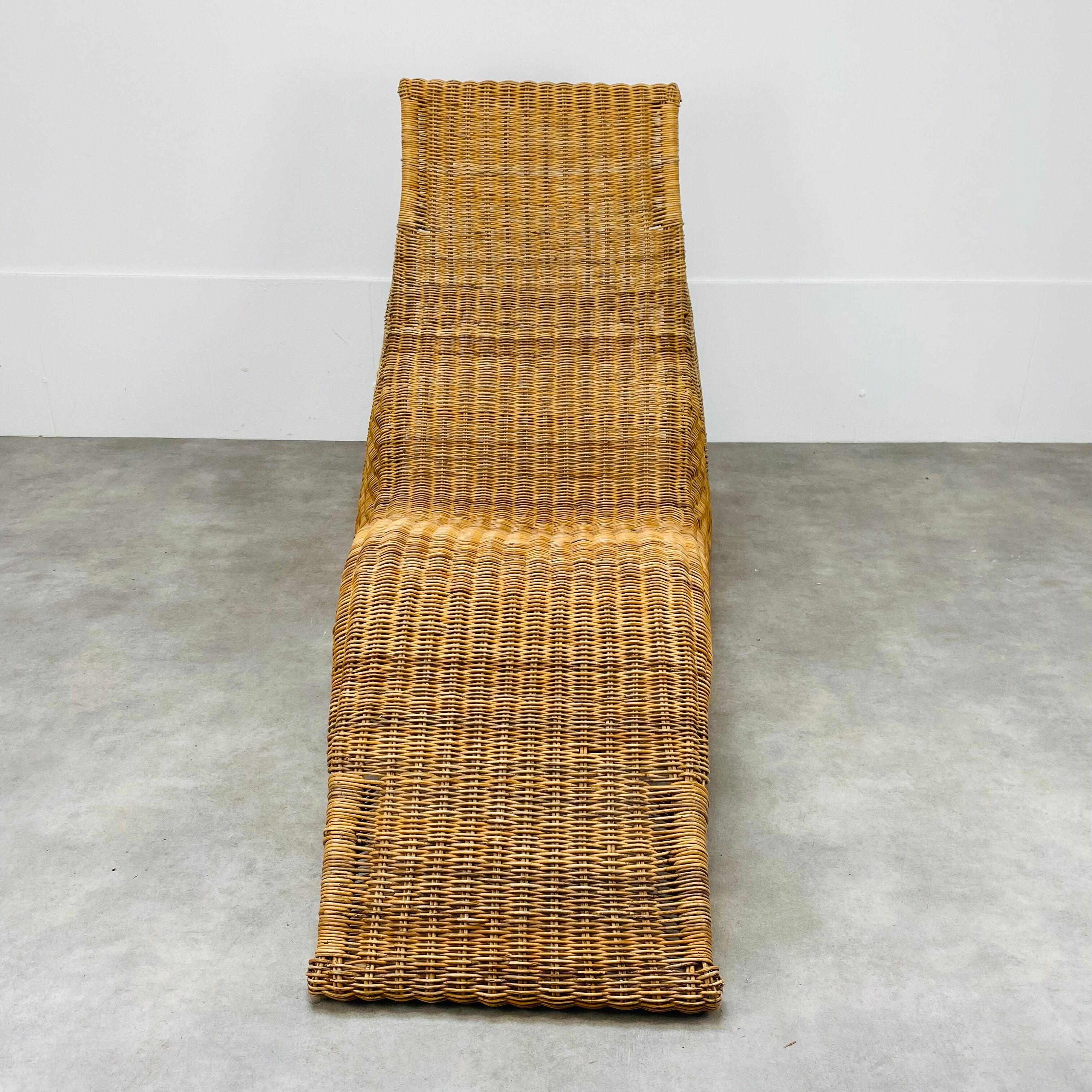 Sunbathing chair Karlskrona by Karl Malmvall for Ikea rattan