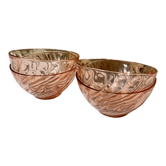 Pink Arcoroc bowls/cups