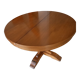Table ronde bois massif rallonge intégrée