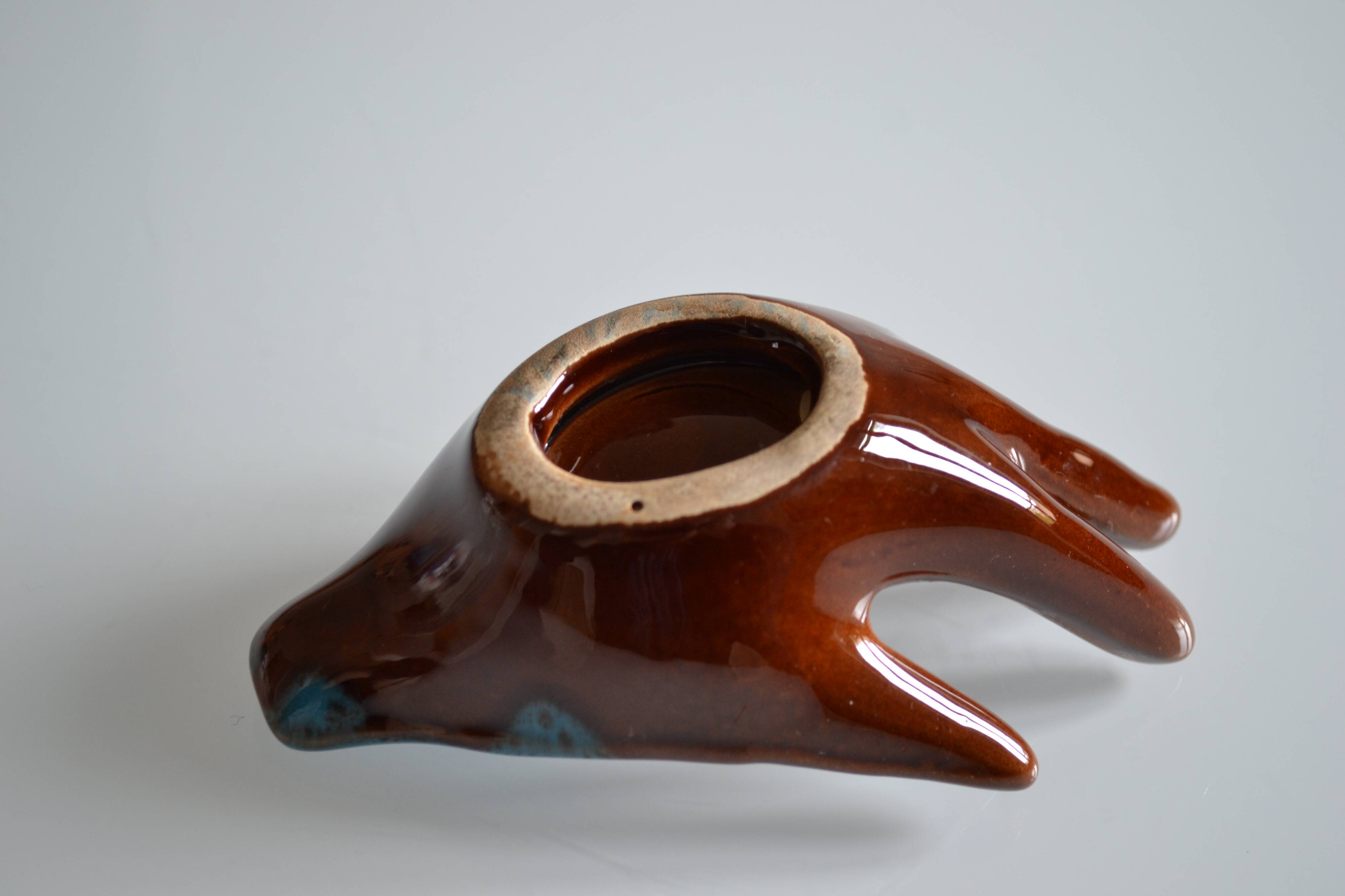 Ceramic pocket tray in the shape of a hand Vallauris France 1970