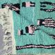 Contemporary mint green rug - 280 x 187 cm
