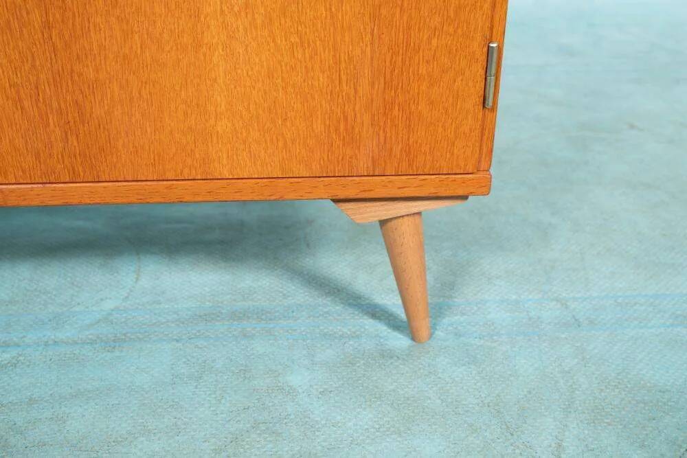 Vintage Scandinavian wall unit in oak veneer – 1960s