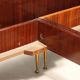 Double bed from the 1960s with bedside tables by Silvio Cavatorta.