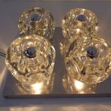 Space Age Glass Cube Lamp from Peill & Putzler, 1960s