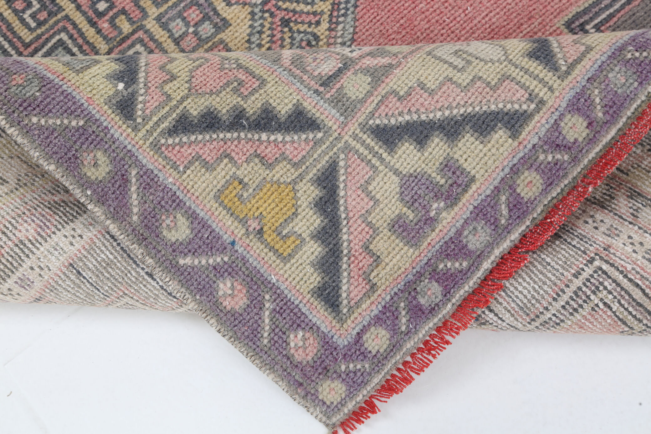 Dusty Pink Wool Turkish Rug