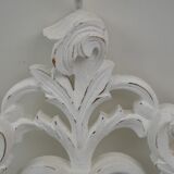 Pair of white patinated wood wall lamps