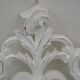 Pair of white patinated wood wall lamps