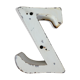 Letter "Z" of vintage industrial brand in iron