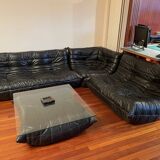 TOGO Canapé Set by Roset in black leather by Michel Ducaroy