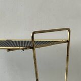 Side table - perforated metal magazine rack, designed by Matégot