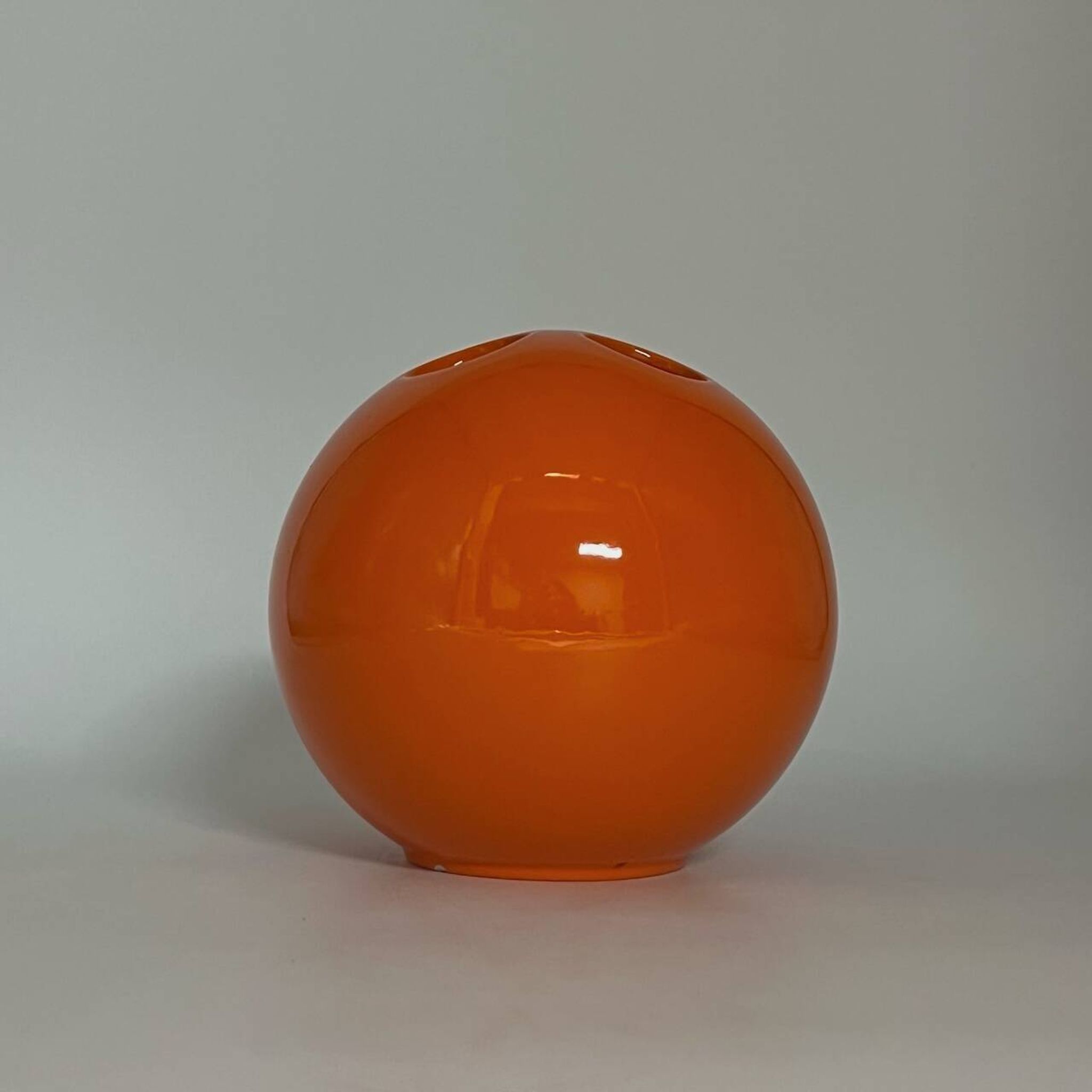 Handcrafted Ceramic Vase Bowling by Enzo Bioli for Il Picchio, 1960s