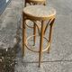Set of 2 vintage rattan bar stools