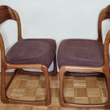 Pair of Baumann chairs model "sled" 1960