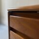 Commode 3 tiroirs en bois d'orme massif, maison Regain