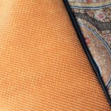 Coussin bohème chic en velours d'ameublement à motif cachemire 60x40cm