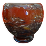 Very pretty vintage blown glass vase in the style of JC Novaro's creations