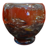 Very pretty vintage blown glass vase in the style of JC Novaro's creations