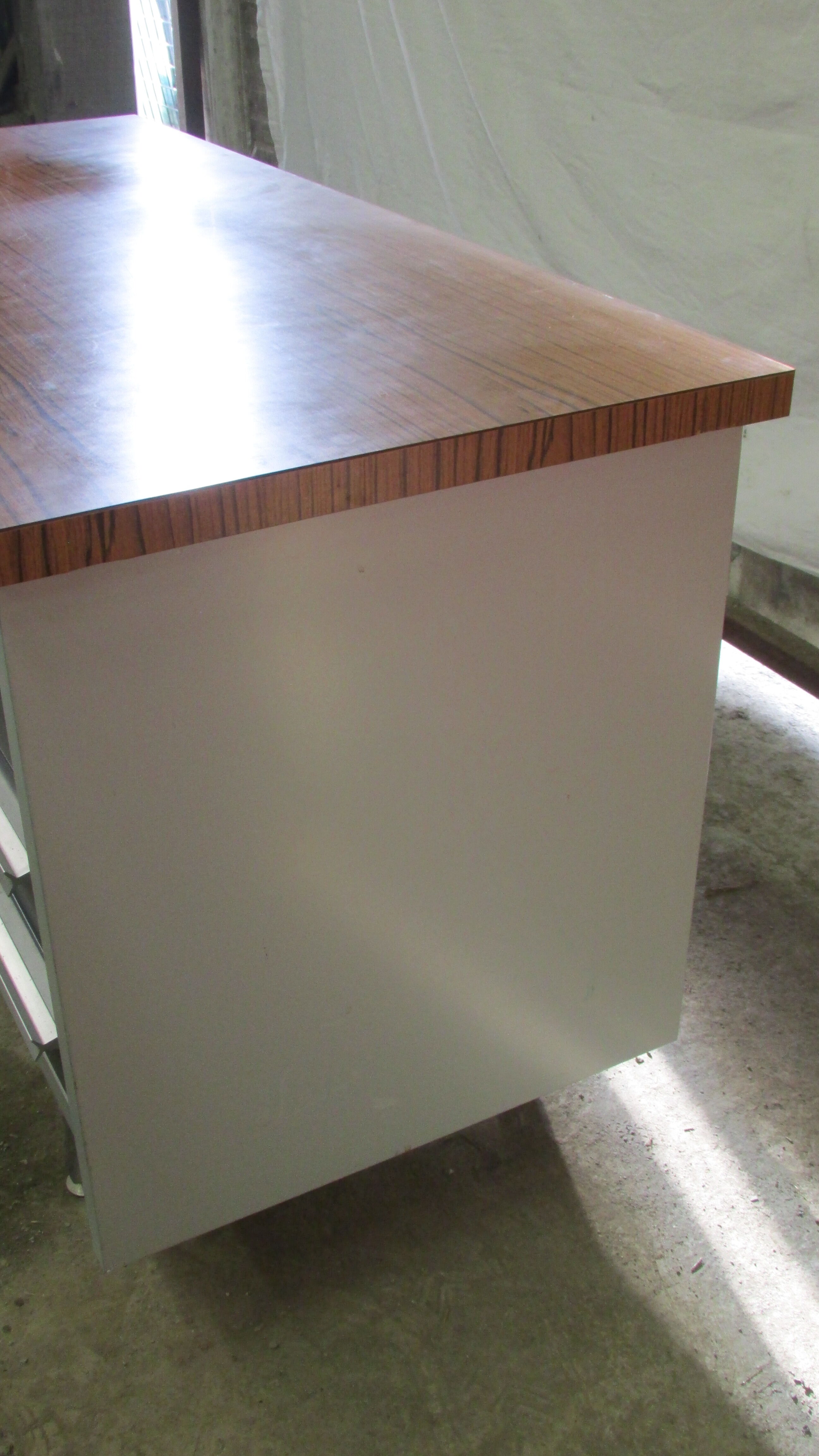 Industrial metal desk