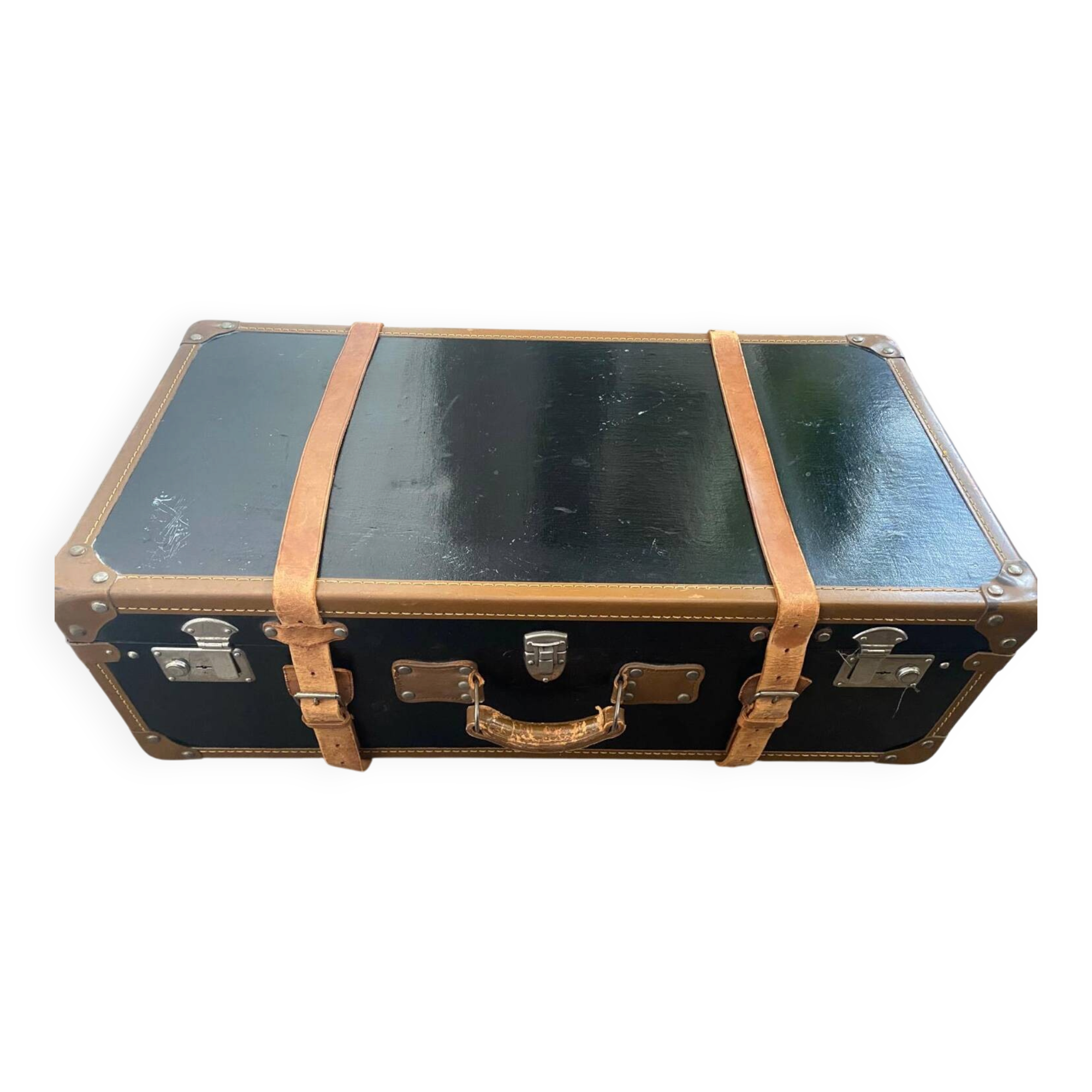 Malle Cabin Mid-Century Fibre Vulcanised / Beige Leather / Metal