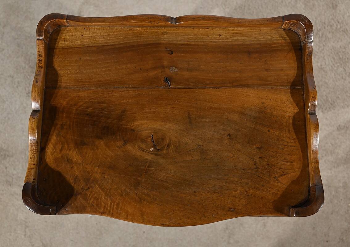 Small Snack Table in Solid Walnut, Louis XV – 18th Century