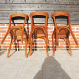 3 old wooden bistro chairs by Baumann