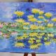 Oil on canvas water lilies