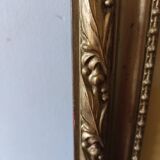 Painting framed under glass