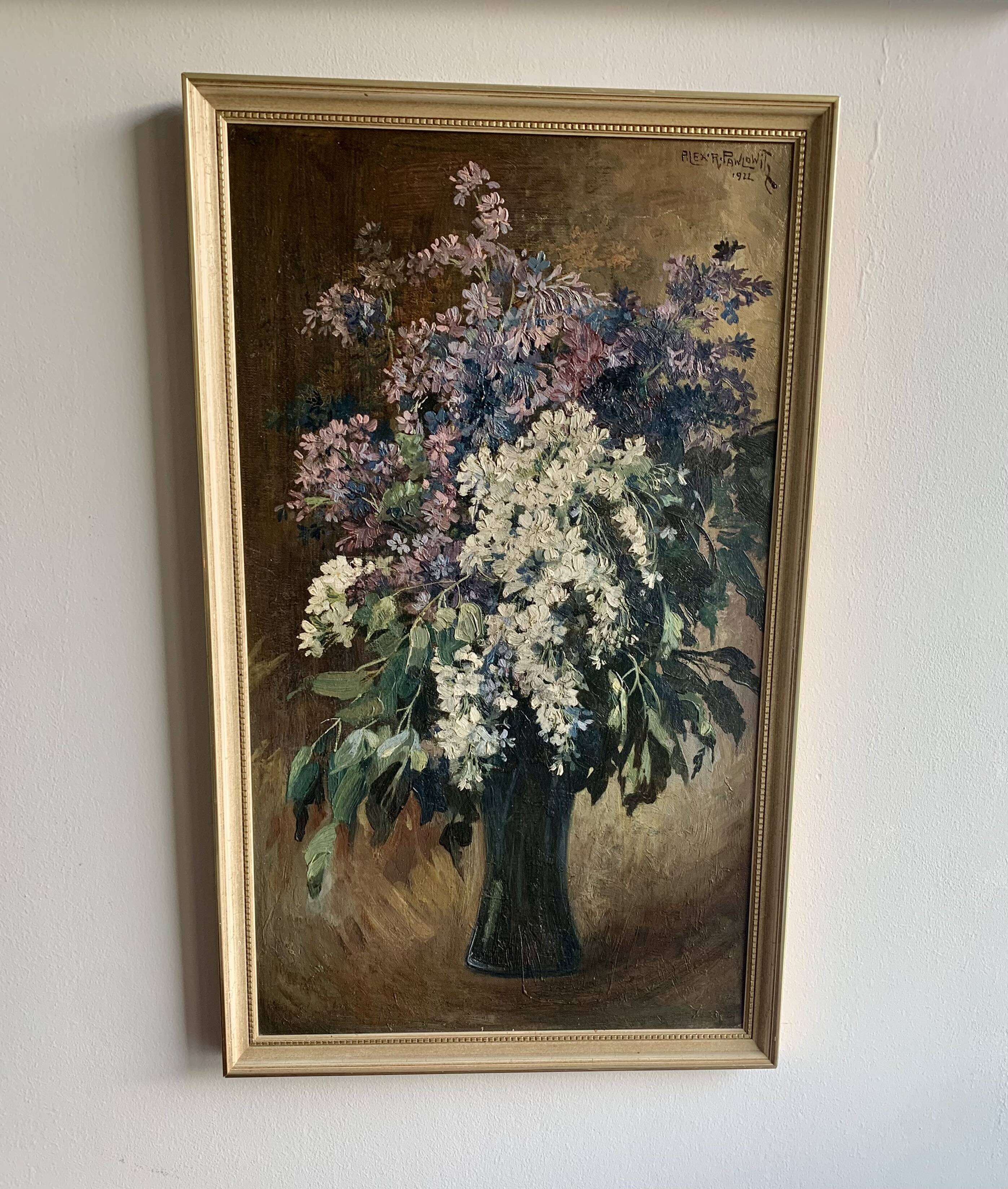 Flowers" Oil painting, 1922