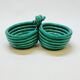 Double turquoise ceramic cup vallauris am vintage