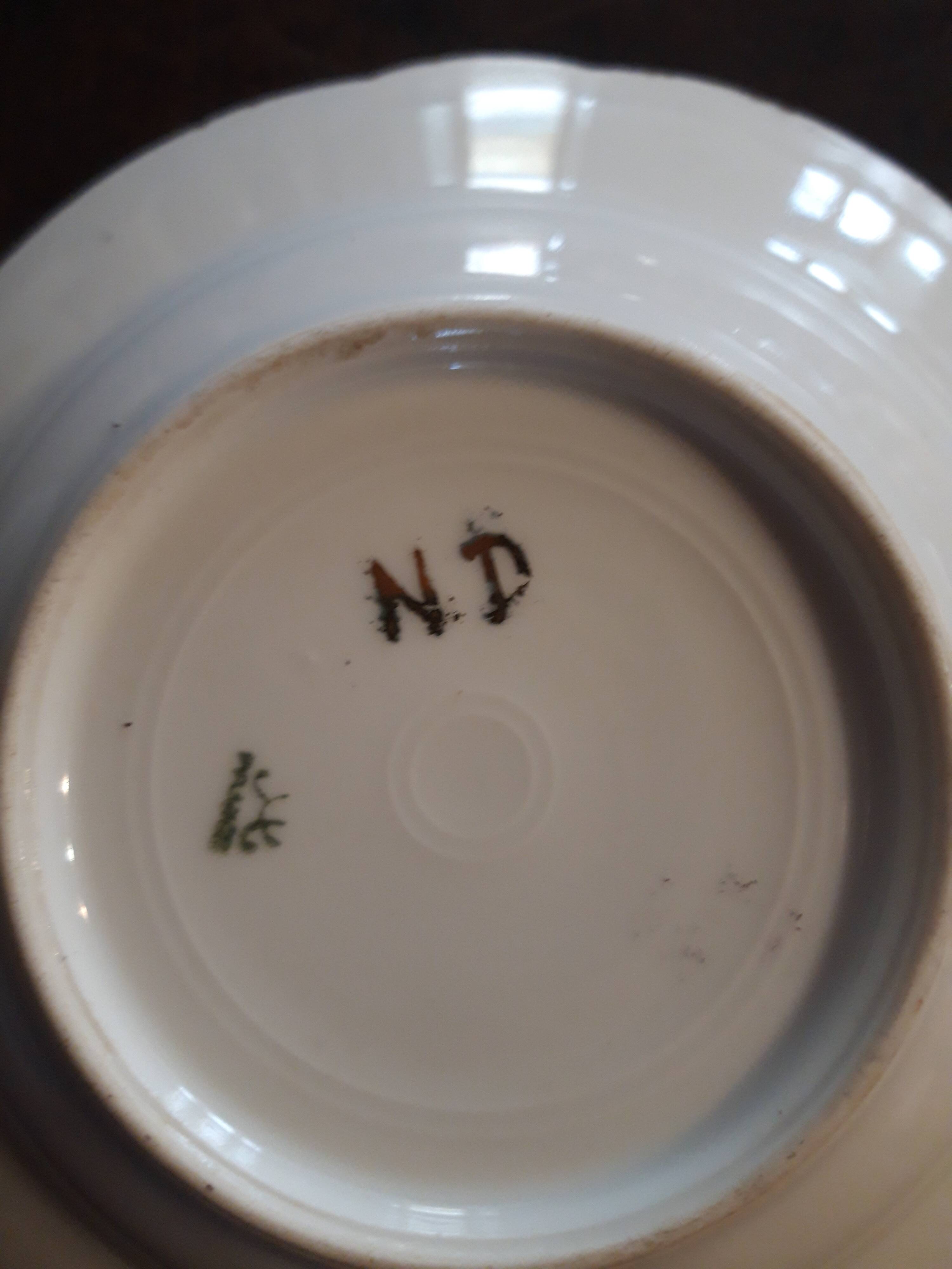 Porcelain bread/pastry plates